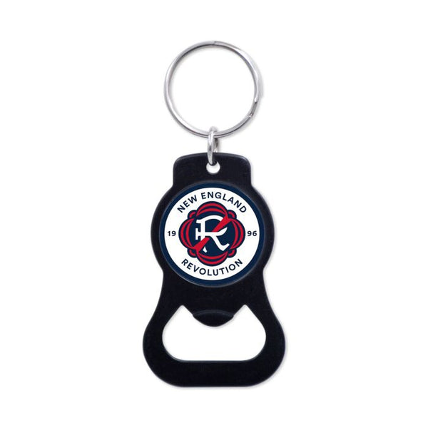 Wholesale-New England Revolution Black Bottle Opener Key Ring