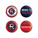 Wholesale-New England Revolution Button 4 Pack 1 1/4" Rnd