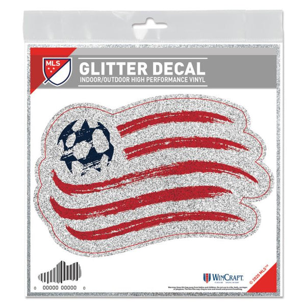 Wholesale-New England Revolution Decal Glitter 6" x 6"