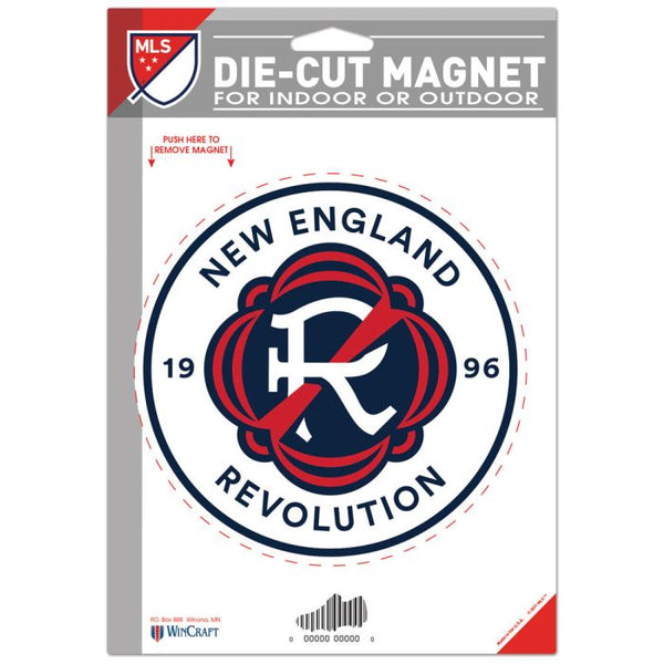 Wholesale-New England Revolution Die Cut Logo Magnet 6.25" x 9"