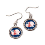 Wholesale-New England Revolution Earrings Jewelry Carded Round