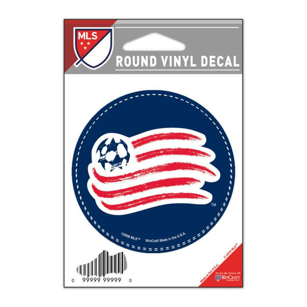 Wholesale-New England Revolution Round Vinyl Decal 3" x 3"