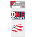 Wholesale-New England Revolution SLOGAN Perfect Cut Decal Set of two 4"x4"