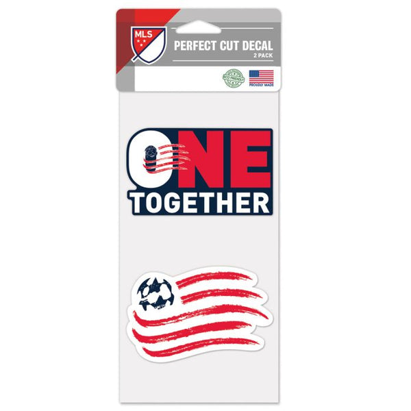 Wholesale-New England Revolution SLOGAN Perfect Cut Decal Set of two 4"x4"