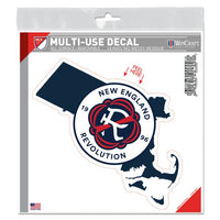 Wholesale-New England Revolution STATE SHAPE All Surface Decal 6" x 6"