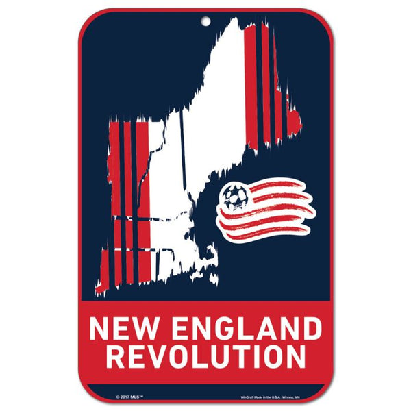 Wholesale-New England Revolution logo Plastic Sign 11" x 17"