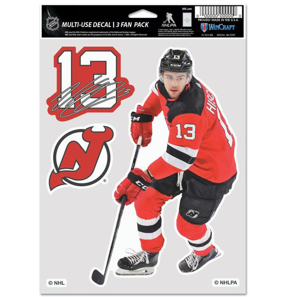 Wholesale-New Jersey Devils Multi Use 3 Fan Pack Nico Hischier