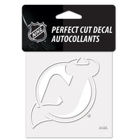 Wholesale-New Jersey Devils Perfect Cut White Decal 4" x 4"