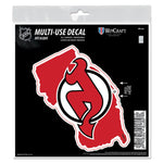 Wholesale-New Jersey Devils state shape All Surface Decal 6" x 6"