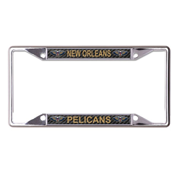 Wholesale-New Orleans Pelicans CARBON Lic Plt Frame S/S Printed