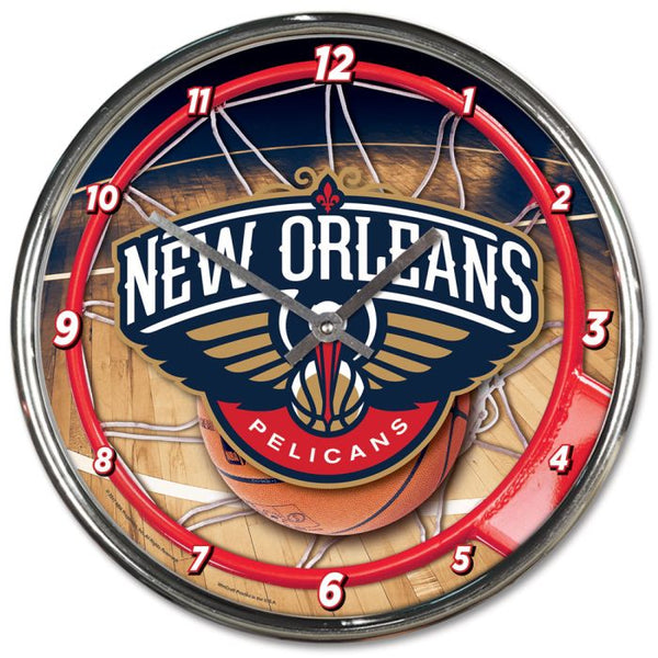 Wholesale-New Orleans Pelicans Chrome Clock