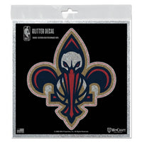 Wholesale-New Orleans Pelicans Decal Glitter 6" x 6"