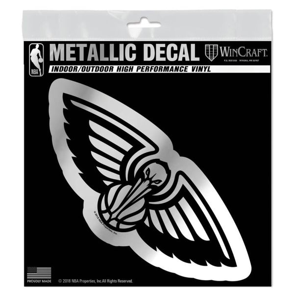 Wholesale-New Orleans Pelicans Decal Metallic 6" x 6"