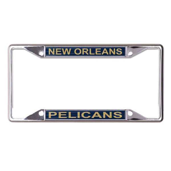 Wholesale-New Orleans Pelicans GLITTER Lic Plt Frame S/S Printed