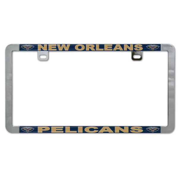 Wholesale-New Orleans Pelicans Metal Lic. Plate Frame Slim