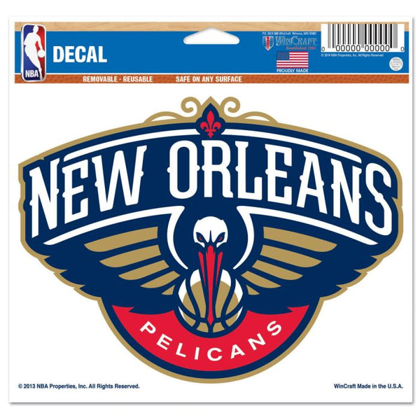 Wholesale-New Orleans Pelicans Multi-Use Decal -Clear Bckrgd 5" x 6"