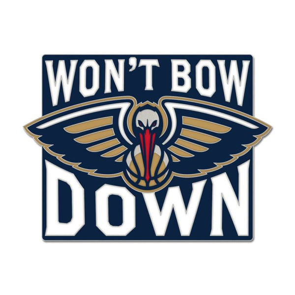 Wholesale-New Orleans Pelicans SLOGAN Collector Enamel Pin Jewelry Card
