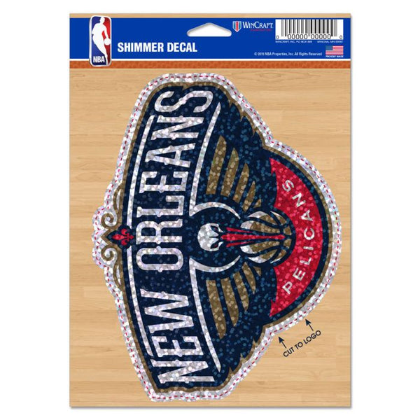 Wholesale-New Orleans Pelicans Shimmer Decals 5" x 7"