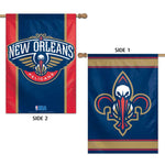 Wholesale-New Orleans Pelicans Vertical Flag 2 Sided 28" x 40"