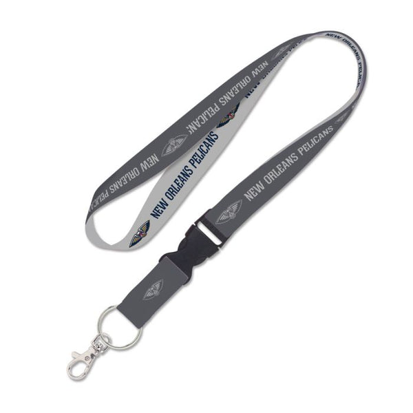 Wholesale-New Orleans Pelicans charcoal Lanyard w/detachable buckle 1"