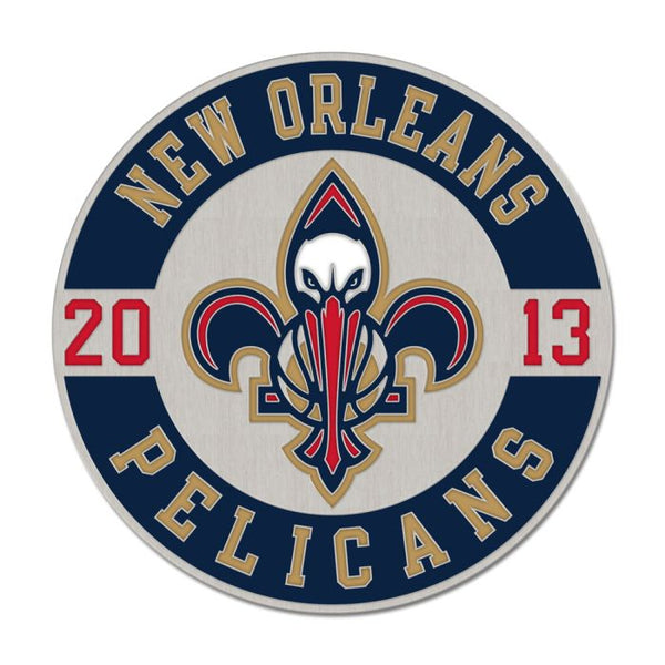 Wholesale-New Orleans Pelicans round est Collector Enamel Pin Jewelry Card