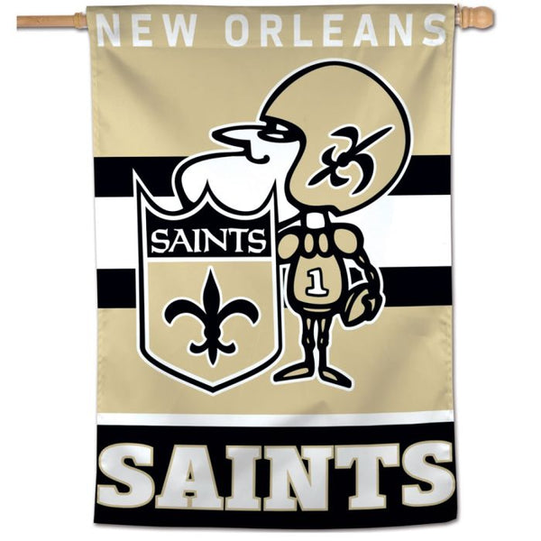 Wholesale-New Orleans Saints / Classic Logo Retro Vertical Flag 28" x 40"