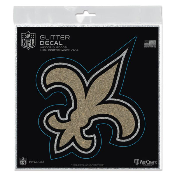 Wholesale-New Orleans Saints Decal Glitter 6" x 6"