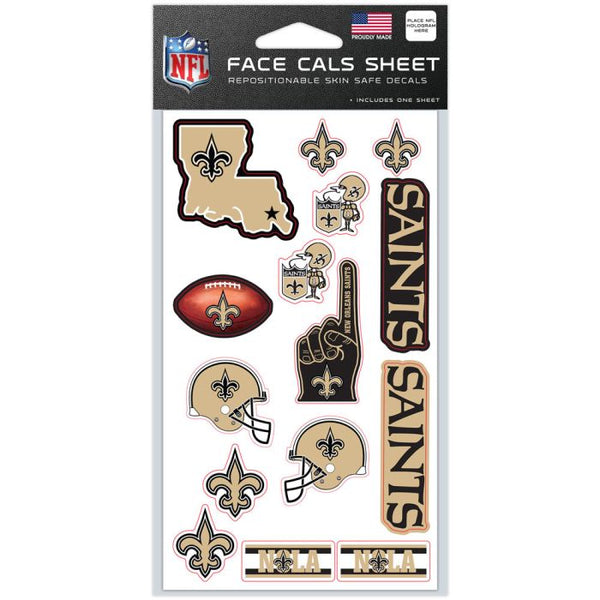Wholesale-New Orleans Saints Face Cals 4" x 7"