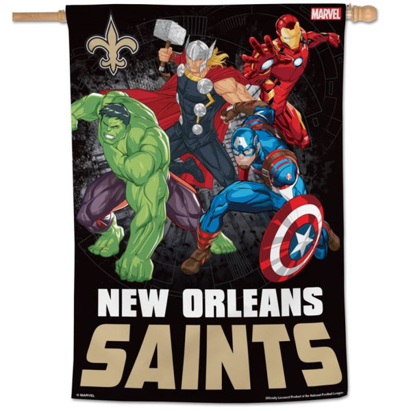 Wholesale-New Orleans Saints / Marvel (C) 2022 Marvel Vertical Flag 28" x 40"