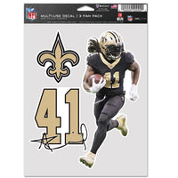 Wholesale-New Orleans Saints Multi Use 3 Fan Pack Alvin Kamara