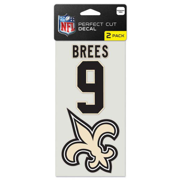 Wholesale-New Orleans Saints Perfect Cut Decal set of two 4"x4" Drew Brees