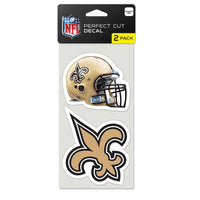 Wholesale-New Orleans Saints Perfect Cut Decal set of two 4"x4"