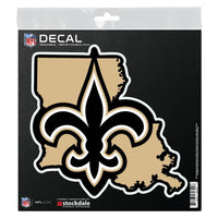 Wholesale-New Orleans Saints STATE SHAPE All Surface Decal 6" x 6"