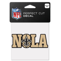 Wholesale-New Orleans Saints Slogan Perfect Cut Color Decal 4" x 4"