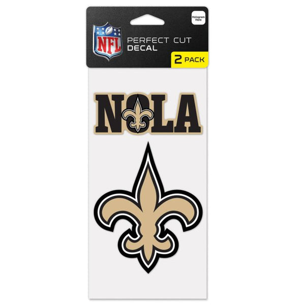 Wholesale-New Orleans Saints Slogan Perfect Cut Decal Set of two 4"x4"