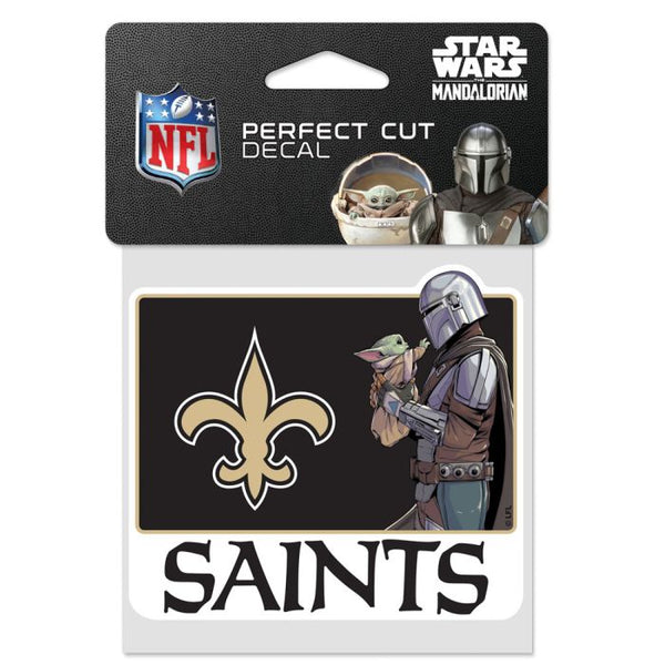 Wholesale-New Orleans Saints / Star Wars Mandalorian Perfect Cut Color Decal 4" x 4"