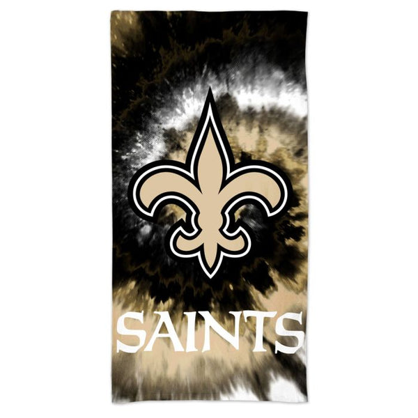 Wholesale-New Orleans Saints Tie Dye Spectra Beach Towel 30" x 60"