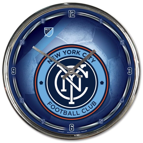 Wholesale-New York City FC SOCCER BALL Chrome Clock