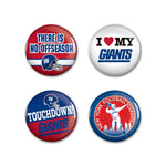 Wholesale-New York Giants Button 4 Pack 1 1/4" Rnd