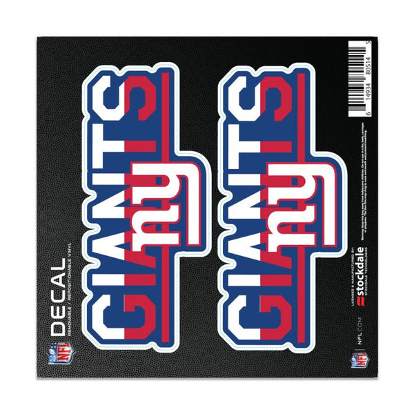 Wholesale-New York Giants COLOR DUO All Surface Decal 6" x 6"