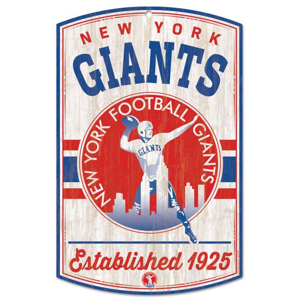 Wholesale-New York Giants / Classic Logo RETRO Wood Sign 11" x 17" 1/4" thick