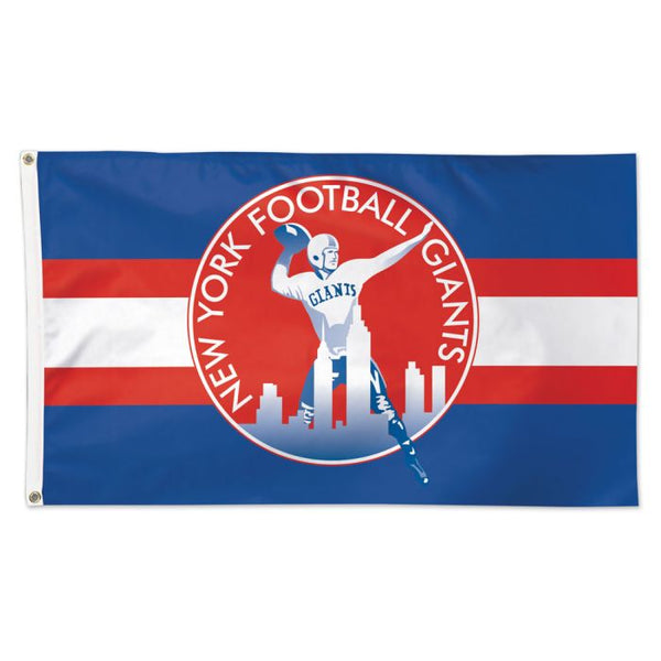 Wholesale-New York Giants / Classic Logo Retro Flag - Deluxe 3' X 5'