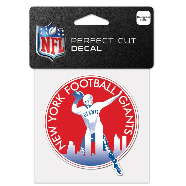 Wholesale-New York Giants / Classic Logo Retro Perfect Cut Color Decal 4" x 4"