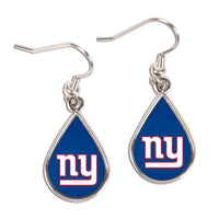 Wholesale-New York Giants Earrings Jewelry Carded Tear Drop