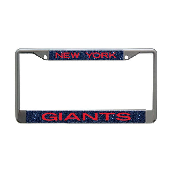 Wholesale-New York Giants GLITTER BACKGROUND Lic Plt Frame S/L Printed