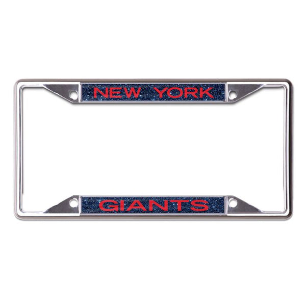 Wholesale-New York Giants GLITTER BACKGROUND Lic Plt Frame S/S Printed