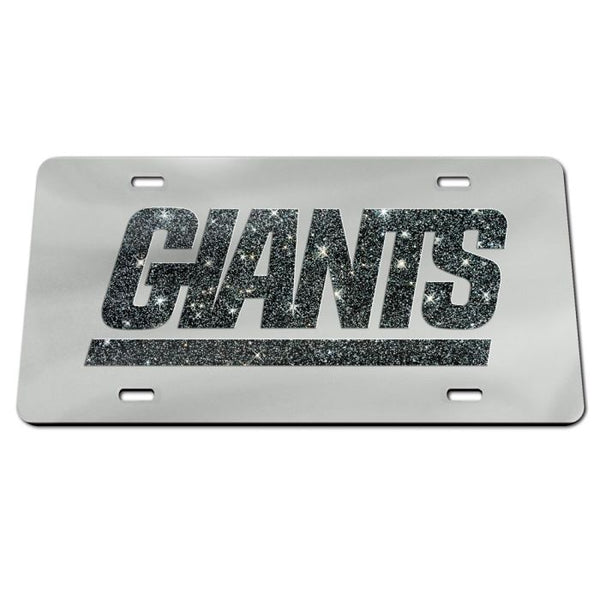 Wholesale-New York Giants GLITTER LETTERS Acrylic Classic License Plates