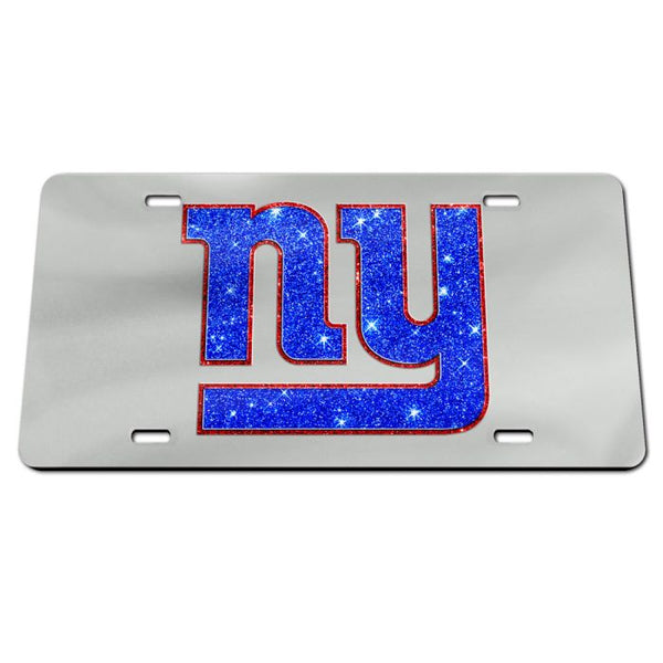 Wholesale-New York Giants GLITTER LOGO Acrylic Classic License Plates