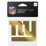 Wholesale-New York Giants Gold Decal Metallic 4" x 4"