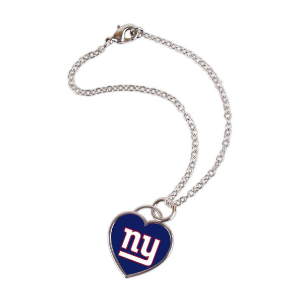 Wholesale-New York Giants HEART Bracelet w/3D Heart